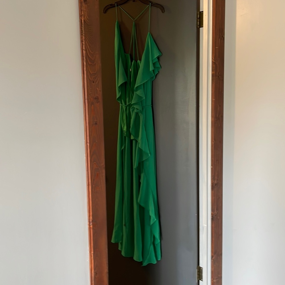 Green sheer flowy dress